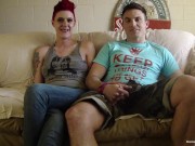 Tattooed redhead fucks her boyfriend for the first time on camera 6/16