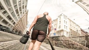 walking in transparent clothes