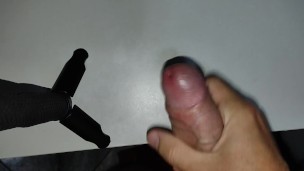 Dick masturbating and post cum play