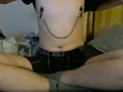 Edging Nicely Lubed - Screenshot 2 of 16 - Nipple Clamps