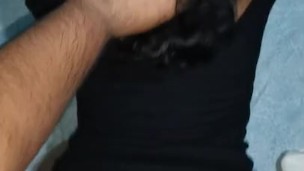 Amiga me viene a ver y terminamos teniendo sexo, le doy en cuatro con todo y su vestido oscuro