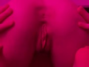 Brunette college slut spreading tight pink holes 10/16