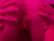 Brunette college slut spreading tight pink holes 11/16