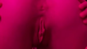 Brunette college slut spreading tight pink holes