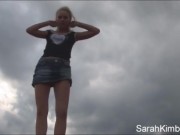 Sarah show pussy at beach 9/16