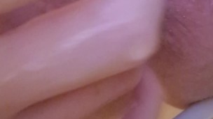 White guy fingers fat wet ass