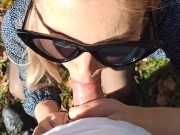 Sex on the Riverbank. Cumshot on Face 5/16