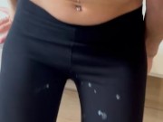 Small tityfuck and cum on legging  16/16