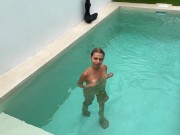 Hot sex with beautiful stepsister. Peeping and cum on her face 4/16