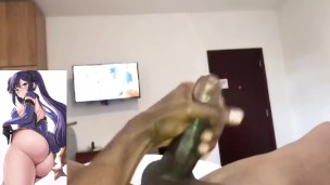 SEXY WARRIOR TONIKZALEX STROKING BBC MOANS, TALKS DIRTY & CUMS HUGE LOAD CUM INSIDE CARTOON GAMER GA