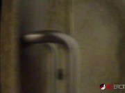 Two big titty babes scissoring with a big toy in a hotel room 4/16