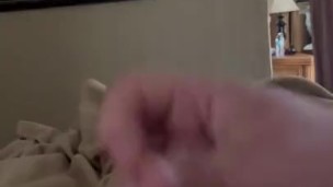 Quickie in my hotel room, huge load