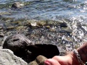 johnholmesjunior shooting massive cum load while on the white rock nude beach in front strangers
