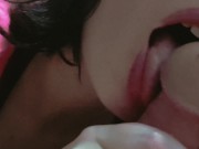 Close Up Amateur Milf blows up cum in 1 minute 15/16