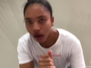 CREAMPIE- Big ass girl secretly gives her best friend's boyfriend a delicious BLOWJOB, they almost g 10/16