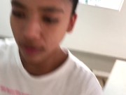 CREAMPIE- Big ass girl secretly gives her best friend's boyfriend a delicious BLOWJOB, they almost g 2/16