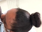 CREAMPIE- Big ass girl secretly gives her best friend's boyfriend a delicious BLOWJOB, they almost g 4/16