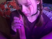 Younger stepsister sucks big cock and gets cum on face 11/16