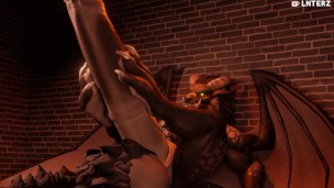 Dragon Hyper Footjob Animation