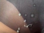 Blowjob and cum on pantyhose butt  16/16