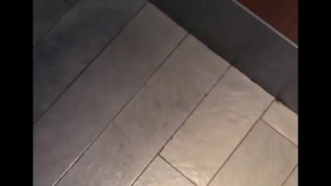 johnholmesjunior whipping out huge soft cock in public open urinal in vancouver mens bathroom