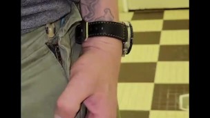 johnholmesjunior caught by stranger shooting huge cum load in nanaimo mens public bathroom
