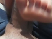 Wife shows her sexy soles and make the perfect footjob 15/16