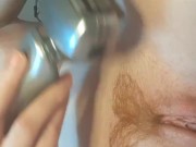 Shaving my red hair pussy into a heart! 14/16