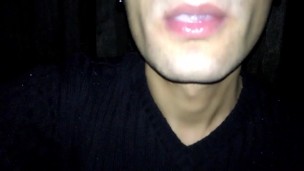 Play with cum in mouth after cruising - swallowing stranger cum