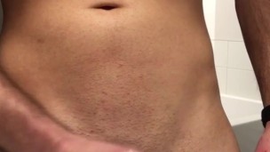 Jacking off and huge cumshot