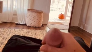 Smooth sexy huge cock door open