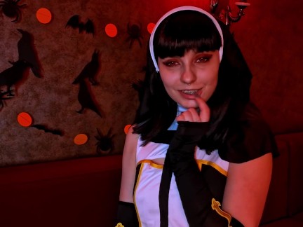 Nun of Church of Satan fucking herself in all holes