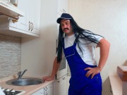 Plumber fucked hot milf and cum in her mouth 3/16