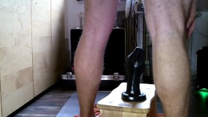 Bi Analslut Training with Fucking Machine and big dildos and plugs