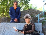 MATURE4K. Charmer is tempted into outdoor sex with the horny servant 3/16