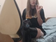 ВИНИЛ ВЫСОКИЕ КАБЛУКИ ФЕМДОМ JOI АСМР С РАЗГОВОРАМИ НА РУССКОМ. ЭВЕЛИНА РОУЗ - Screenshot 3 of 16 - Cum On Feet