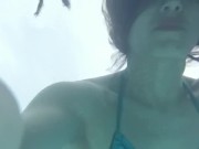 Underwater swimming classics bare feet girl realise swimming costume 12/16