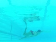 Underwater swimming classics bare feet girl realise swimming costume 4/16