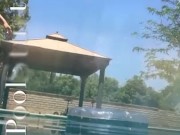 Sequins and stockings, underwater handstands, shiny tights, realise swimsuit in public, compilation 12/16