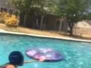 Sequins and stockings, underwater handstands, shiny tights, realise swimsuit in public, compilation 14/16