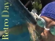 Sequins and stockings, underwater handstands, shiny tights, realise swimsuit in public, compilation 9/16