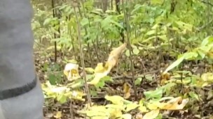 CAUGHT YIKES - Trying to piss from my pussy in the forest