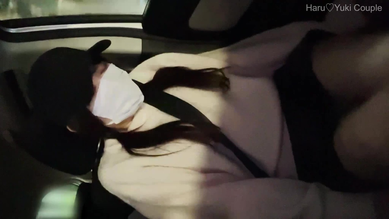 Outdoor date with remote vibrator then creampie in car sex