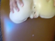Sexo con una muñeca sexual-Tantaly y mi esposa lame el semen de su culo 16/16