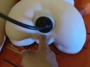 Sexo con una muñeca sexual-Tantaly y mi esposa lame el semen de su culo