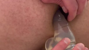 Opening my hole with two dildo then cumming