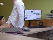 LOAN4K. Money lender takes pity on charmer who gives back door for money 8/16