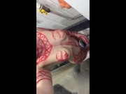 Rio carnival Brazilian amateur having fun and playing in the shower after party on cell phone camera 11/16