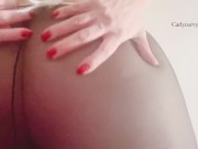 Blonde in a gorgeous crop top and tights striptease!  16/16