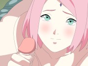Sakura and Sasuke sex part 1 Naruto Young Kunoichi  Hentai Anime Animation Blowjob tits pussy